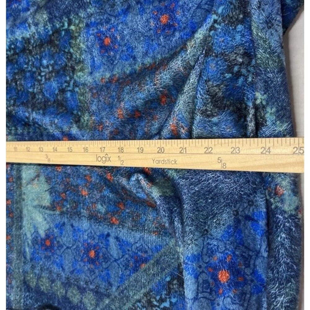 Natural Life Fleece One Piece Lounge Comfort Pajamas Blue Patchwork SO SOFT S/M - Picture 10 of 11